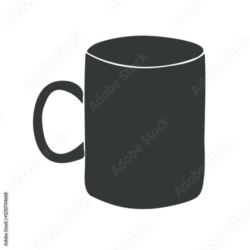 Vector hand drawn sketch doodle cup isolated on white background