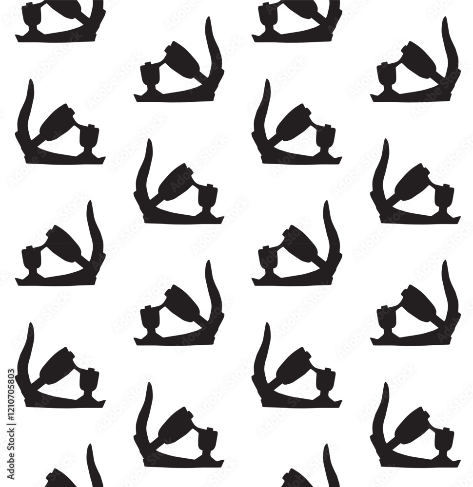 Vector seamless pattern of hand drawn snowboard boot silhouette isolated on white background Vector seamless pattern of hand drawn snowboard boot silhouette isolated on white background