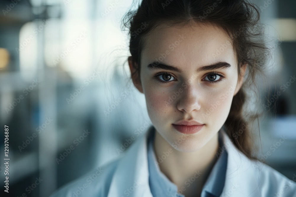 A close-up shot of a person wearing a white lab coat, ideal for medical or scientific themed illustrations A close-up shot of a person wearing a white lab coat, ideal for medical or scientific themed illustrations