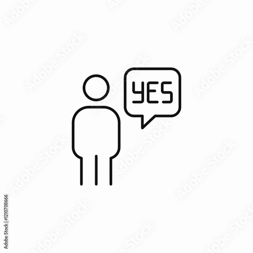 positive answer icon sign vector