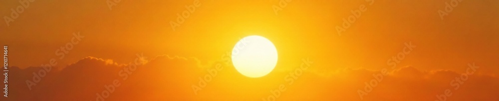 A brilliant sun shines brightly against a backdrop of warm shades of yellow and orange in the sky, brilliant, sky, A brilliant sun shines brightly against a backdrop of warm shades of yellow and orange in the sky, brilliant, sky,