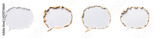 Wallpaper Mural A series of four speech bubbles with varying outlines, featuring a mix of light and dark edges, suggesting dialogue or conversation. Torontodigital.ca