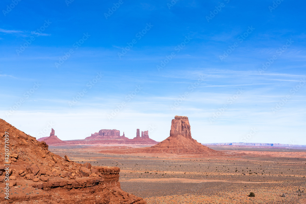 Mesas and Buttes Seen from the Monument Valley Loop Trail in Navajo Nation Arizona Mesas and Buttes Seen from the Monument Valley Loop Trail in Navajo Nation Arizona