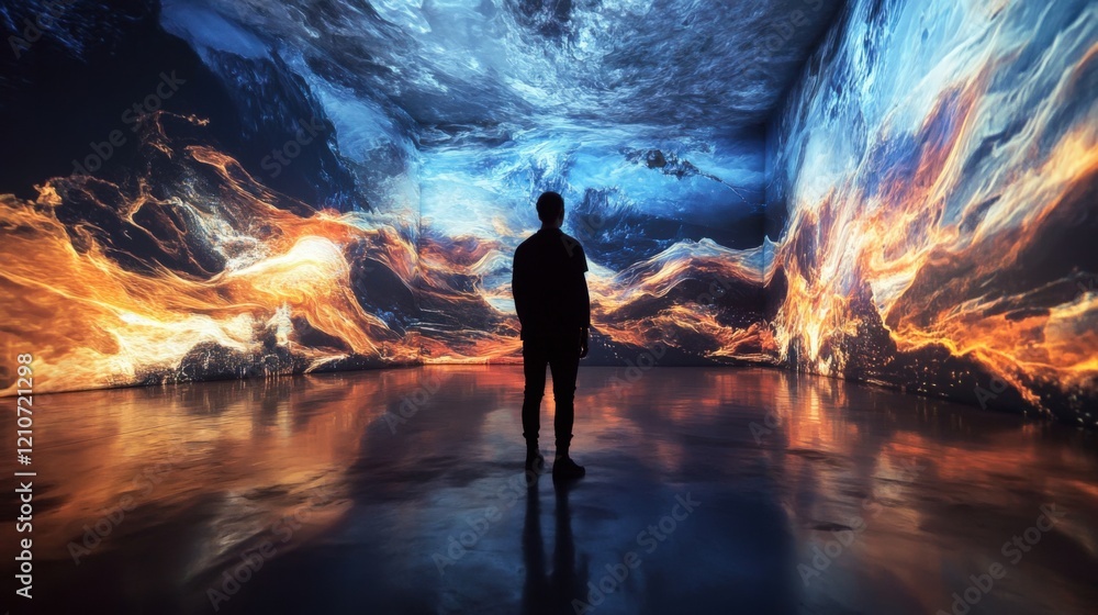 Fototapeta premium An Engaging and Dynamic Installation Featuring Stunning Visual Effects