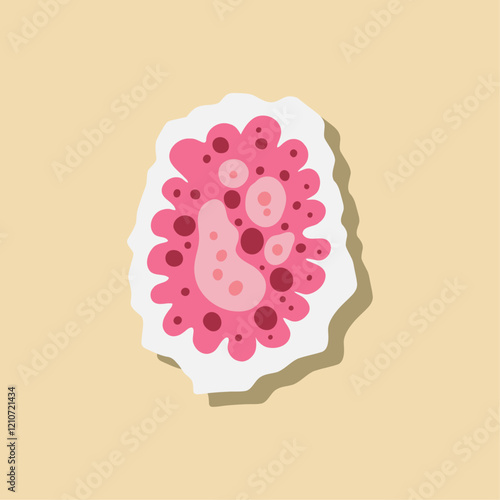 Bacteria and virus illustration. Pathogenic bacteria, viruses and microbes, disease-causing, color germs, bacterium type, microorganism infection