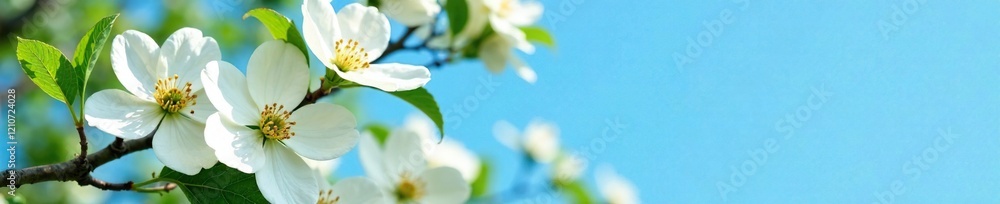 Dogwood in full bloom against a clear blue sky, dogwood, nature, green Dogwood in full bloom against a clear blue sky, dogwood, nature, green