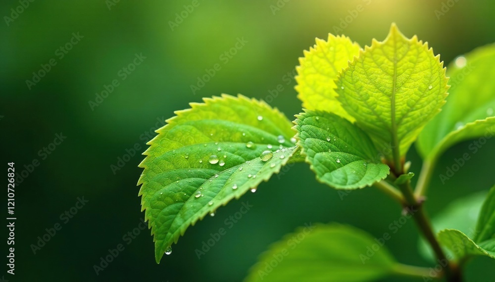 Dew-kissed leaves on the underside of a yellow canopy, plant, dew Dew-kissed leaves on the underside of a yellow canopy, plant, dew