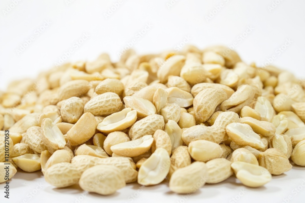A stack of peanuts on a clean surface A stack of peanuts on a clean surface