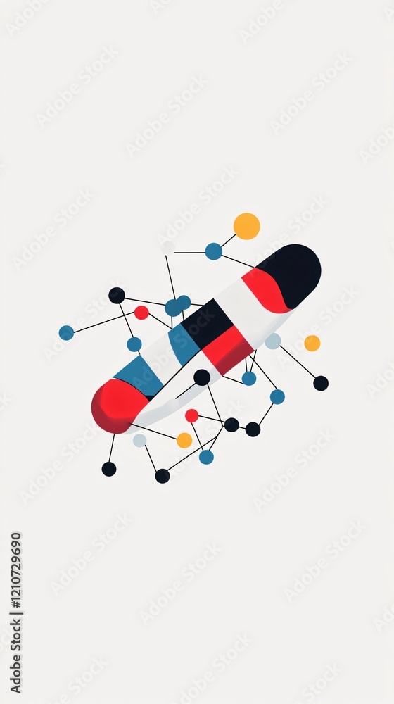 Abstract Molecular Structure with Colorful Atoms and Bonds. Science Background for Biotechnology, Chemistry, and Medicine Abstract Molecular Structure with Colorful Atoms and Bonds. Science Background for Biotechnology, Chemistry, and Medicine