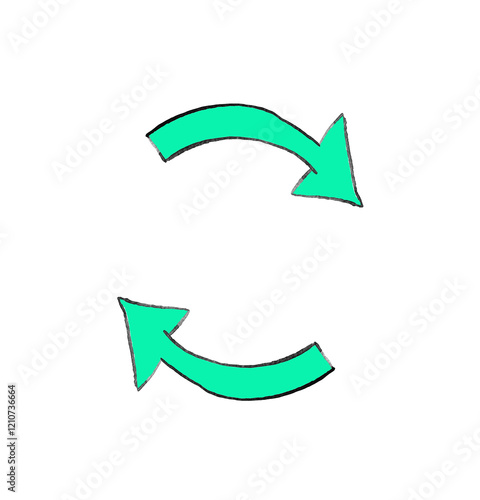 Circle arrows for infographic isolated on white background