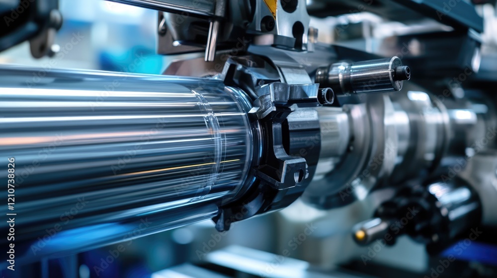 Fototapeta premium A detailed view of a machinery at work