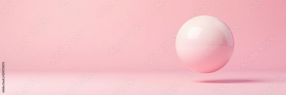 Delicate sphere floats on soft pink backdrop with gentle hue gradation, creamy white, pastel pink Delicate sphere floats on soft pink backdrop with gentle hue gradation, creamy white, pastel pink