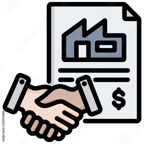 Acquisition Outline Color Icon