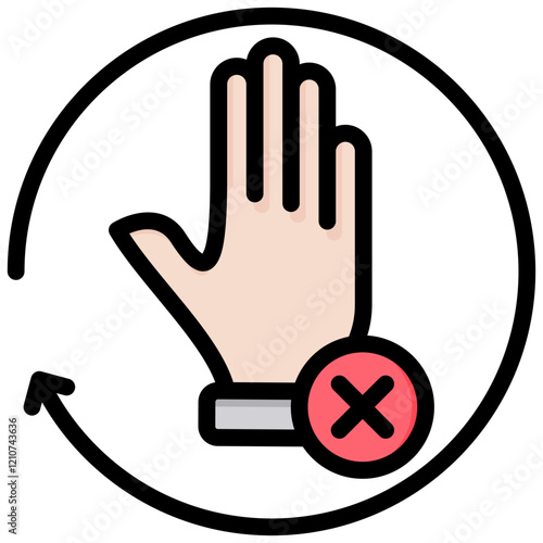 Exclusionary Conduct Outline Color Icon