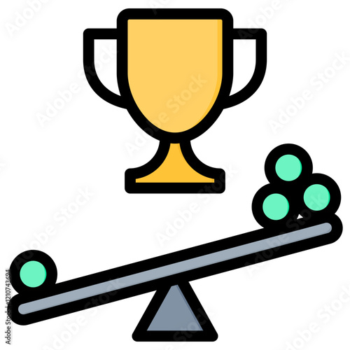 Unfair Competition Outline Color Icon