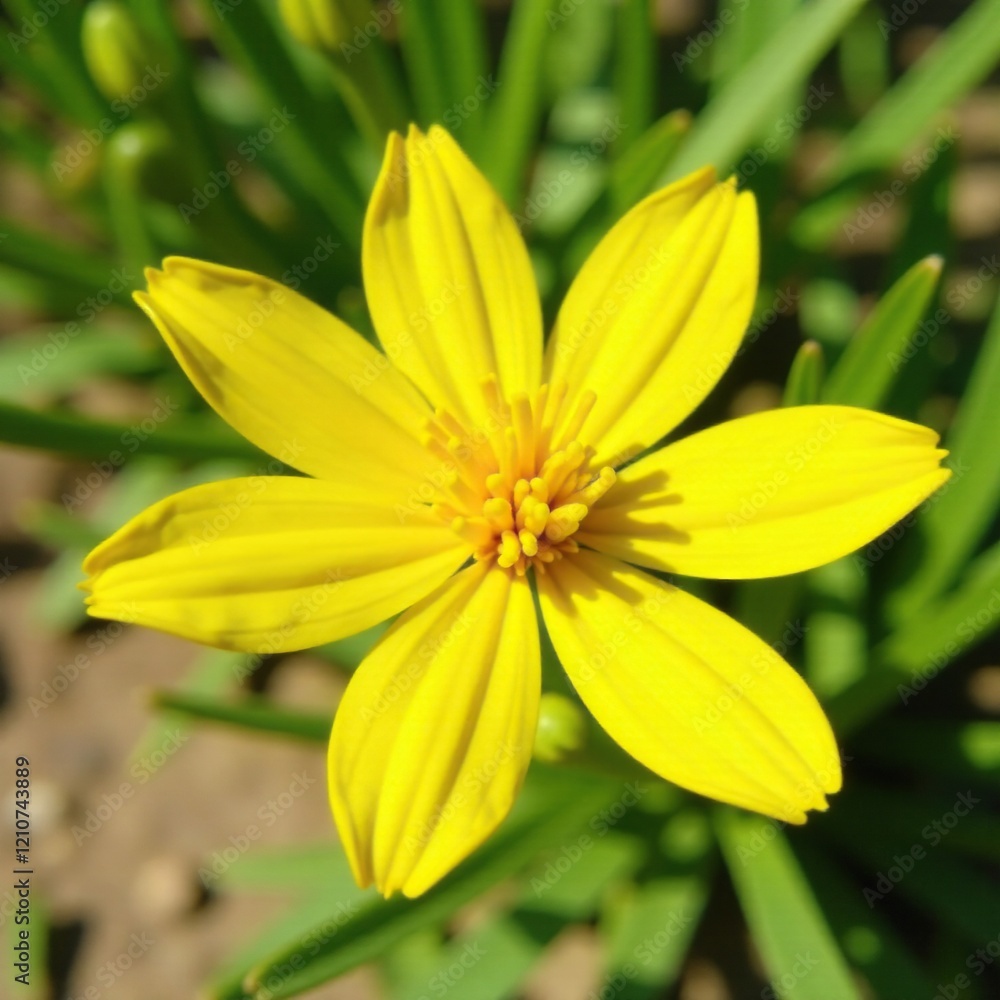 Bright yellow flower with delicate petals and intricate details, nature, flower, floral Bright yellow flower with delicate petals and intricate details, nature, flower, floral