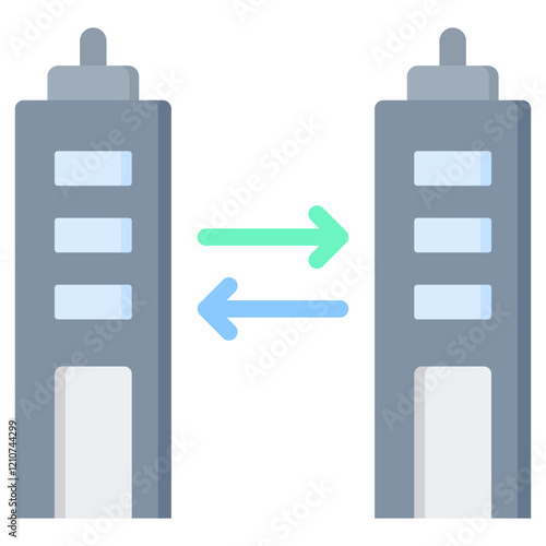 Horizontal Merger Flat Icon