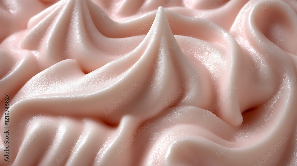 Swirled Pink Cream Close Up Texture Image Swirled Pink Cream Close Up Texture Image