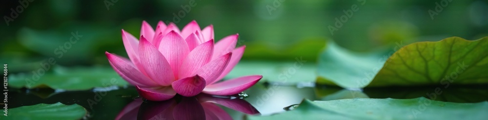 Delicate pink lotus flower in a tranquil pond, peaceful, pink lotus flower Delicate pink lotus flower in a tranquil pond, peaceful, pink lotus flower