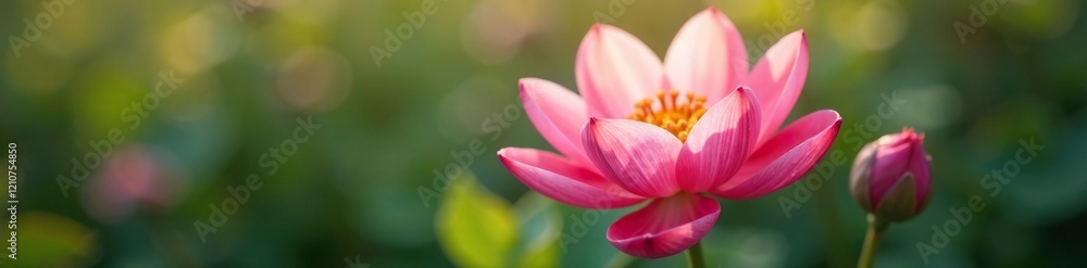 Delicate flower bloom unfurls petals fully open, petal detail, nature, spring Delicate flower bloom unfurls petals fully open, petal detail, nature, spring