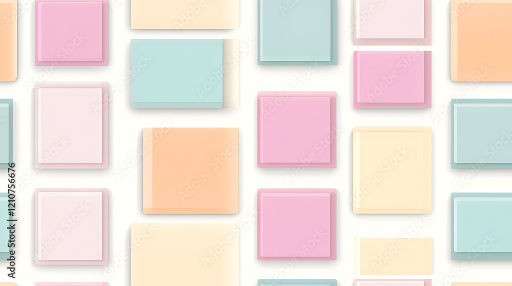 Seamless Grid Design Featuring Alternating Pastel Squares for Modern Interiors Seamless Grid Design Featuring Alternating Pastel Squares for Modern Interiors