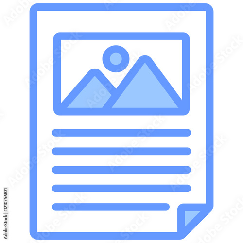 Flyer Blue Icon
