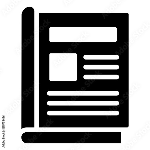 Magazine Glyph Icon
