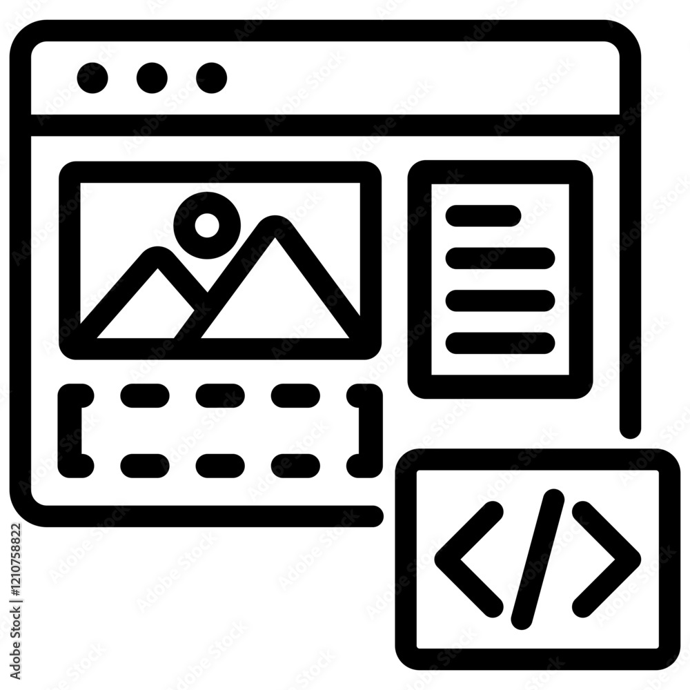 Mockup Outline Icon