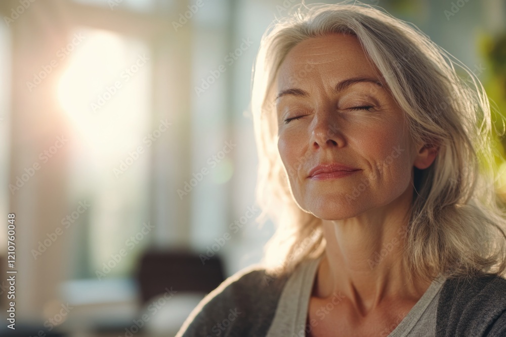 A person sleeping or meditating with their eyes shut A person sleeping or meditating with their eyes shut