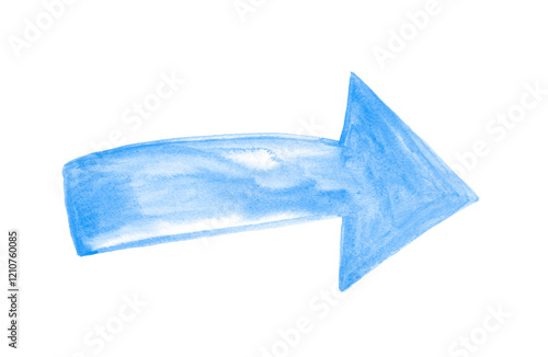 Blue arrow isolated on white background