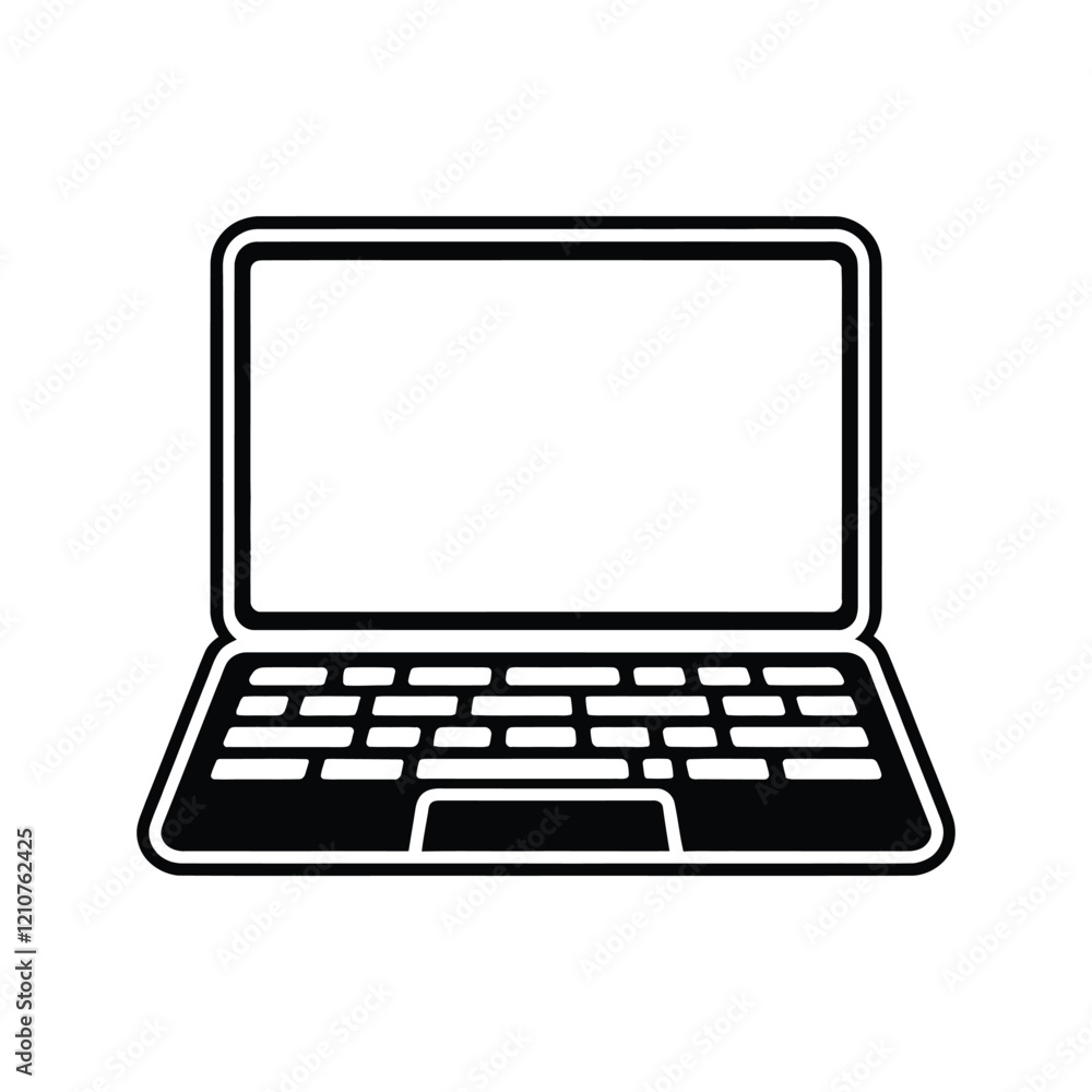 Laptop in flat style vector illustration Laptop in flat style vector illustration