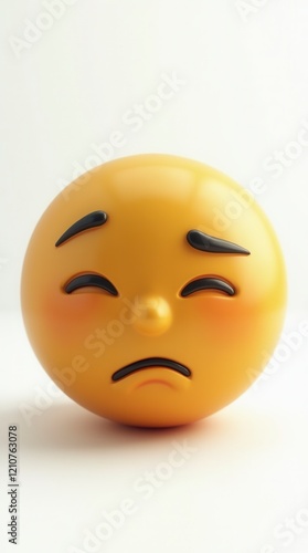 Wallpaper Mural Sleeping Face Three Dimensional Emoji. Snoring Emoticon Isolated White Background Torontodigital.ca