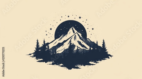 adventure outdoor badge logos. Set of Vintage mountains landscape illustration Camp Logo Patches. vector emblem designs. Great for shirts, stamps, stickers logos and labels. photo