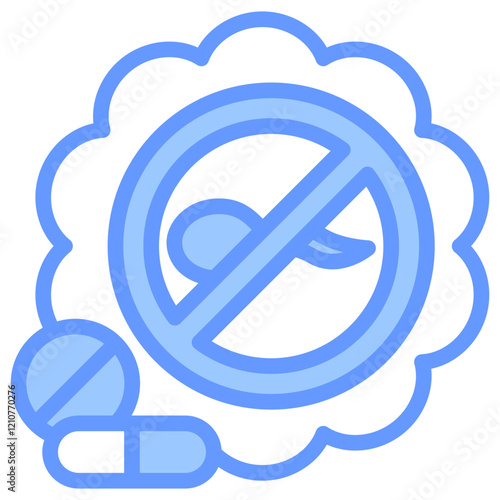Birth Control Blue Icon