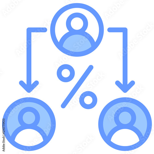 Dependency Ratio Blue Icon