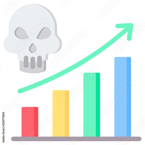 Mortality Rate Flat Icon