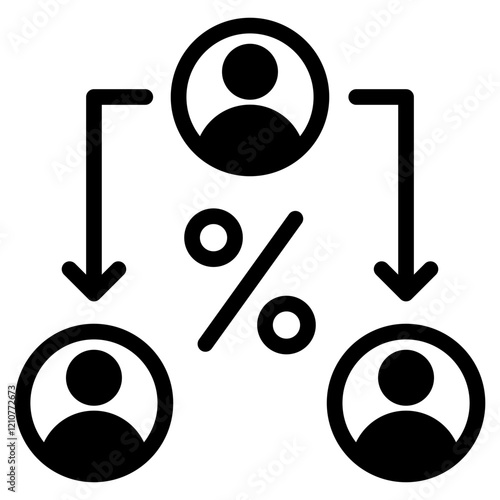 Dependency Ratio Glyph Icon