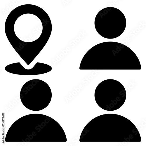 Population Distribution Glyph Icon