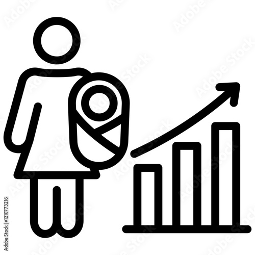 Fertility Rate Outline Icon