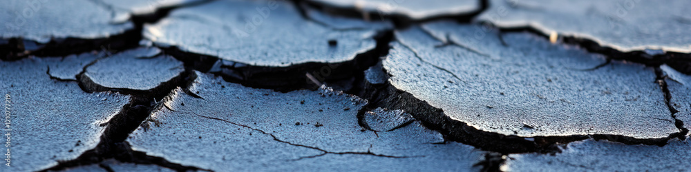 Close-up Photograph of Cracked, Desiccated Earth Surface Close-up Photograph of Cracked, Desiccated Earth Surface