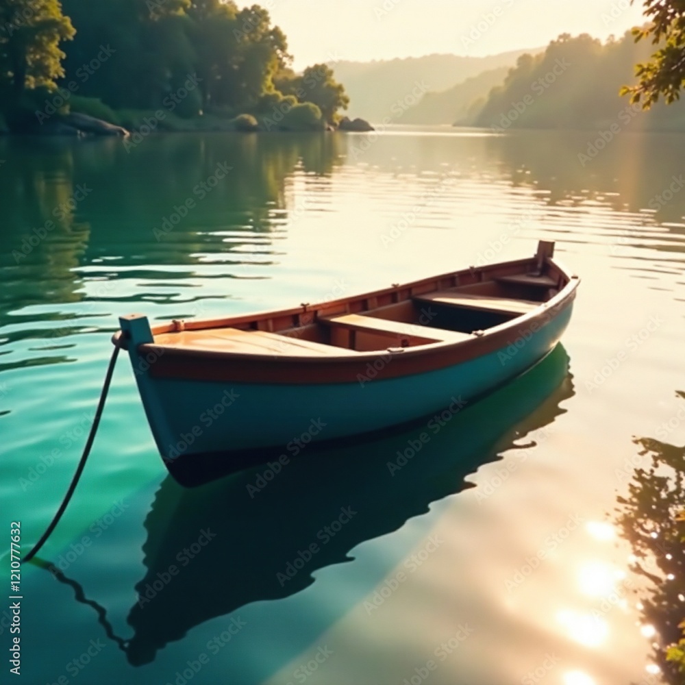 Boat partially submerged in the river's calm waters, pool, watery, river Boat partially submerged in the river's calm waters, pool, watery, river