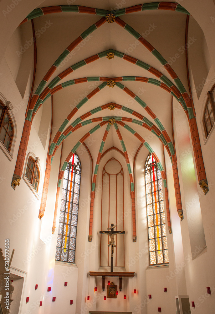 Obraz premium beautiful interior of the Catholic cathedral in Wroclaw