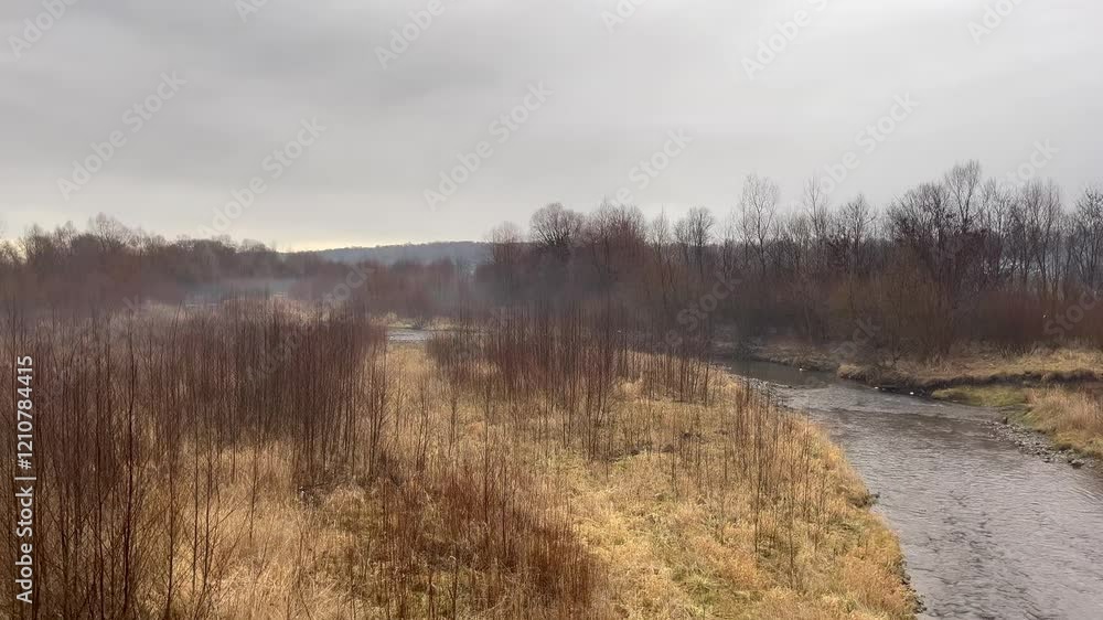 Autumn Landscape Featuring Nature And A Calm River