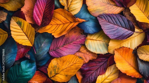 Wallpaper Mural Autumn Leaves: Colorful Nature Display Torontodigital.ca