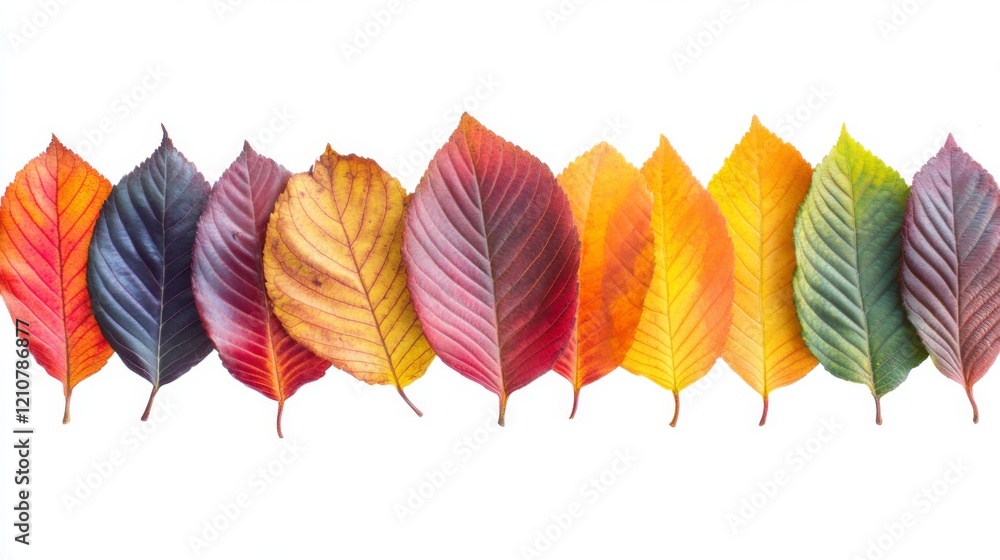 Fototapeta premium Autumn Leaves in a Gradient of Colors - A Stunning Fall Scene