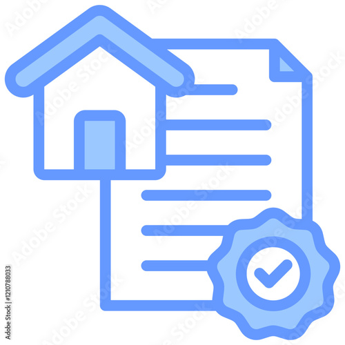 Title Deed Blue Icon