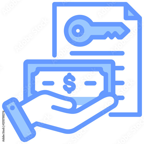 Down Payment Blue Icon