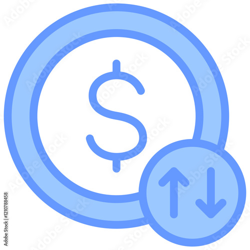 Cash Flow Blue Icon