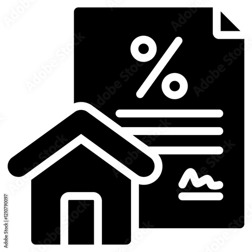 Mortgage Glyph Icon
