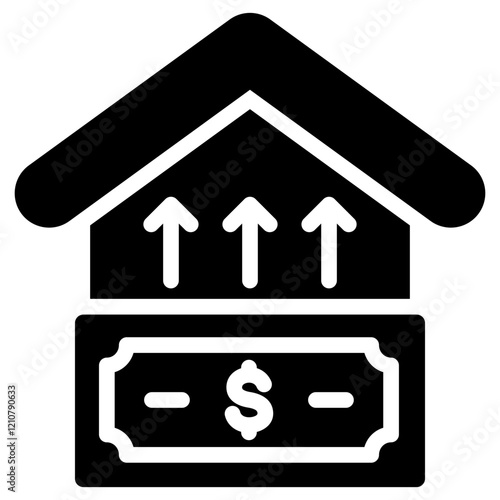 Housing Bubble Glyph Icon